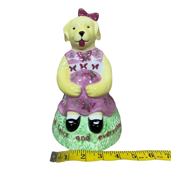 NEW Kelly B. Rightsell Designs Ceramic Coin Bank Sunny Lab Puppy - Picture 7 of 10
